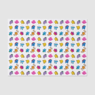 Herr Men & Little Miss Dancing Neon Pattern Seidenpapier