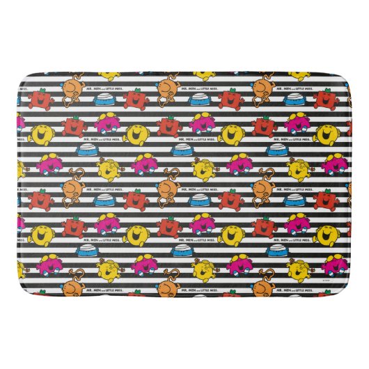 Herr Men & Little Miss | Muster der Streifen Badematte (Vorderseite)