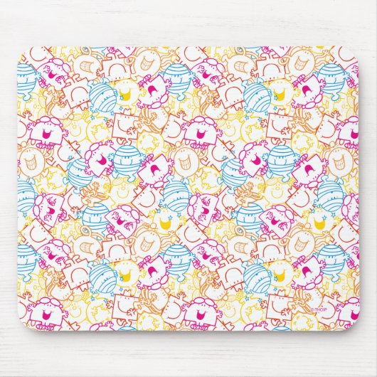 Herr Men & Little Miss | Neon Colors Pattern Mousepad (Vorne)