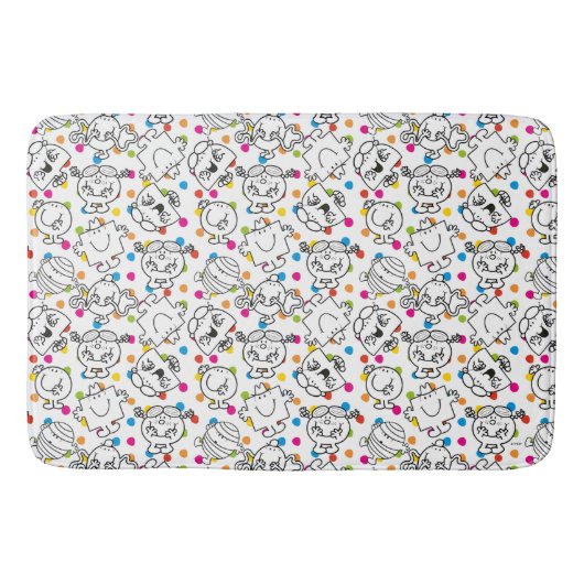 Herr Men & Little Miss | Rainbow Polka Dots Patter Badematte (Vorderseite)