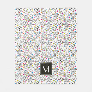 Herr Men & Little Miss Rainbow Polka Dots Patter Fleecedecke