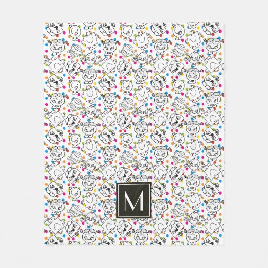 Herr Men & Little Miss | Rainbow Polka Dots Patter Fleecedecke (Vorderseite)