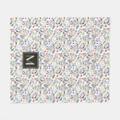 Herr Men & Little Miss | Rainbow Polka Dots Patter Fleecedecke (Vorderseite (Horizontal))