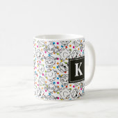 Herr Men & Little Miss | Rainbow Polka Dots Patter Kaffeetasse (VorderseiteRechts)