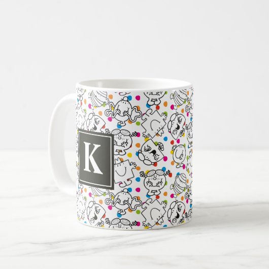 Herr Men & Little Miss | Rainbow Polka Dots Patter Kaffeetasse (Vorderseite Links)