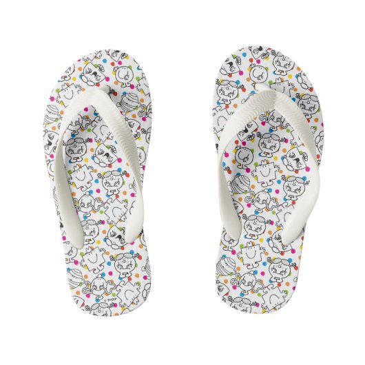 Herr Men & Little Miss | Rainbow Polka Dots Patter Kinderbadesandalen (Fußbett)