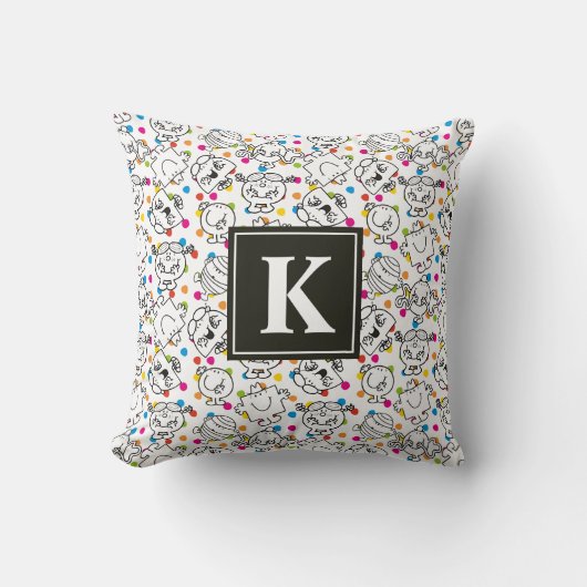 Herr Men & Little Miss | Rainbow Polka Dots Patter Kissen (Vorderseite)