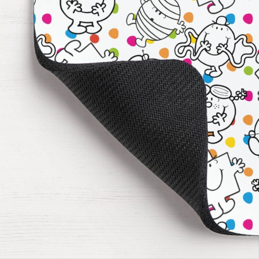 Herr Men & Little Miss | Rainbow Polka Dots Patter Mousepad (Ecke)