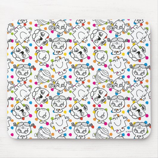 Herr Men & Little Miss | Rainbow Polka Dots Patter Mousepad (Vorne)