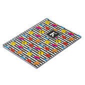 Herr Men & Little Miss | Streifenmuster | Monogram Notizblock (Linke Seite)