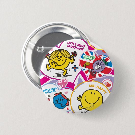 Herr Men & Little Miss UK Herts Button (Vorne & Hinten)