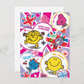 Herr Men & Little Miss UK Herts Postkarte (Vorne/Hinten)