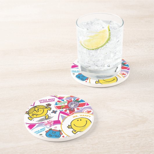 Herr Men & Little Miss UK Herts Sandstein Untersetzer (Seite)