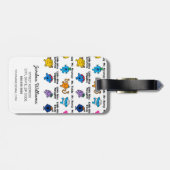 Herr Men & Little Miss | Zeichennamen Gepäckanhänger (Rückseite horizontal)