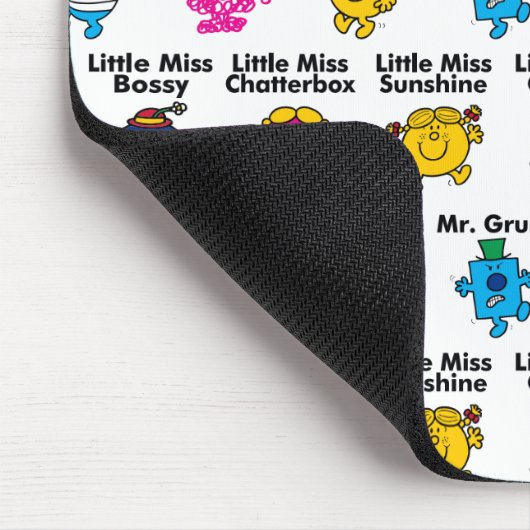 Herr Men & Little Miss | Zeichennamen Mousepad (Ecke)