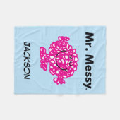 Herr Men | Mr. Messy ist Niedlich, aber Messy Fleecedecke (Vorderseite (Horizontal))