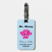 Herr Men | Mr. Messy ist Niedlich, aber Messy Gepäckanhänger (Rückseite vertikal)