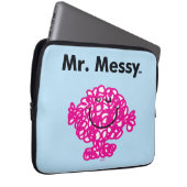 Herr Men | Mr. Messy ist Niedlich, aber Messy Laptopschutzhülle (Vorne Rechts)