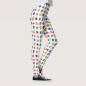 Herr Men u. kleines tanzendes Neonmuster Leggings (Rechts)