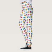 Herr Men u. kleines tanzendes Neonmuster Leggings (Links)