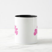 Herr Messy | Funkelnder rosa Name Tasse (Zentrum)