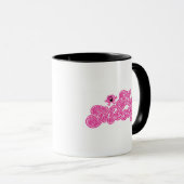 Herr Messy | Funkelnder rosa Name Tasse (VorderseiteRechts)
