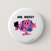 Herr Messy Holding a Paintbrush Button (Vorderseite)