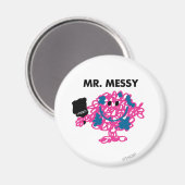 Herr Messy Holding a Paintbrush Magnet (Vorderseite/Rückseite)