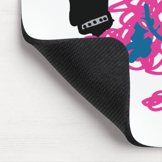 Herr Messy Holding a Paintbrush Mousepad (Ecke)