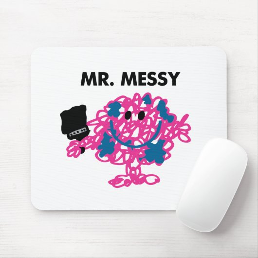 Herr Messy Holding a Paintbrush Mousepad (Mit Mouse)