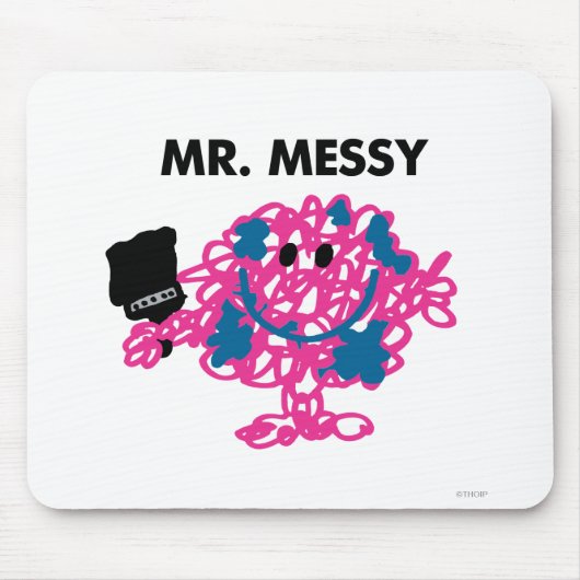 Herr Messy Holding a Paintbrush Mousepad (Vorne)