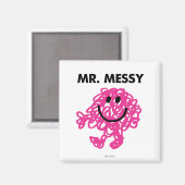 Herr Messy | Klassische Pose Magnet (Vorderseite/Rückseite)
