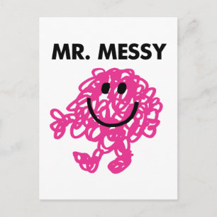 Herr Messy Klassische Pose Postkarte