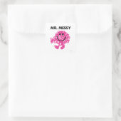 Herr Messy | Klassische Pose Quadratischer Aufkleber (Tasche)