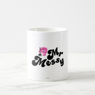 Herr Messy Mit Besen putzen Kaffeetasse