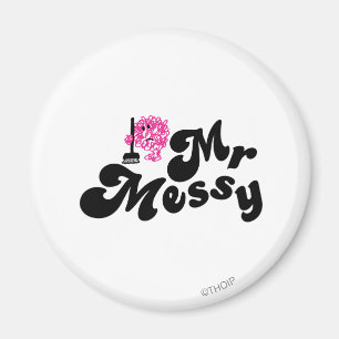 Herr Messy Reinigung mit Besen Magnet