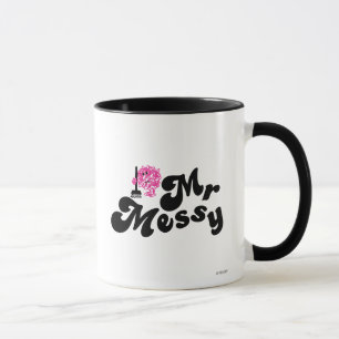 Herr Messy Reinigung mit Besen Tasse