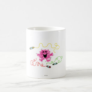 Herr Messy spielt mit Buntstiften Kaffeetasse