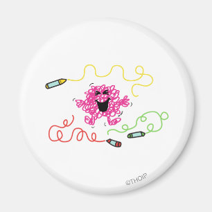 Herr Messy spielt mit Buntstiften Magnet