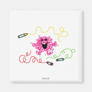 Herr Messy spielt mit Buntstiften Magnet