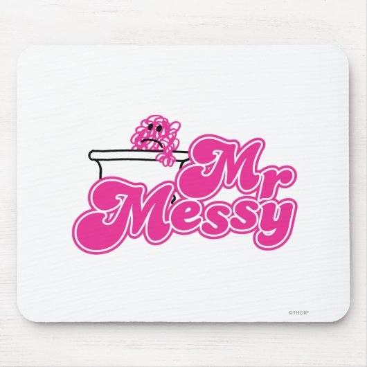 Herr Messy | Wanne planschen Mousepad (Vorne)