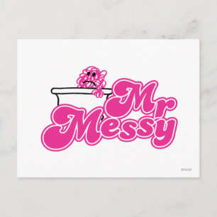 Herr Messy Wanne planschen Postkarte