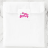 Herr Messy | Wanne planschen Quadratischer Aufkleber (Tasche)