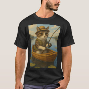 Herr Mieze auf einem Angelausflug T-Shirt