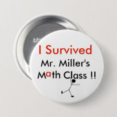 Herr Millers Math Class Button (Vorne & Hinten)