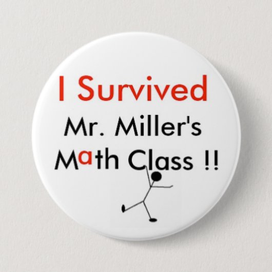 Herr Millers Math Class Button (Vorderseite)