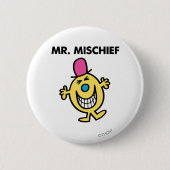 Herr Mischief | Lächeln fröhlich Button (Vorderseite)