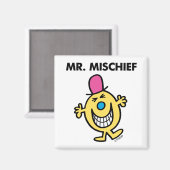 Herr Mischief | Lächeln fröhlich Magnet (Vorderseite/Rückseite)