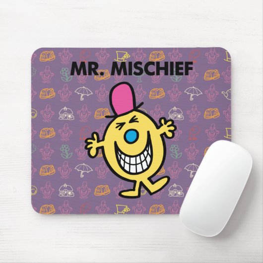 Herr Mischief | Lächeln fröhlich Mousepad (Mit Mouse)