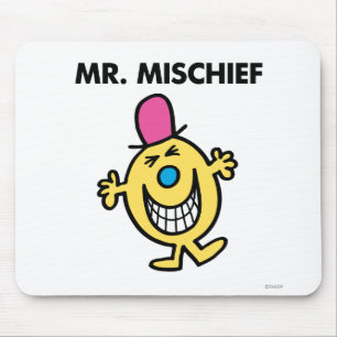 Herr Mischief   Lächeln fröhlich Mousepad